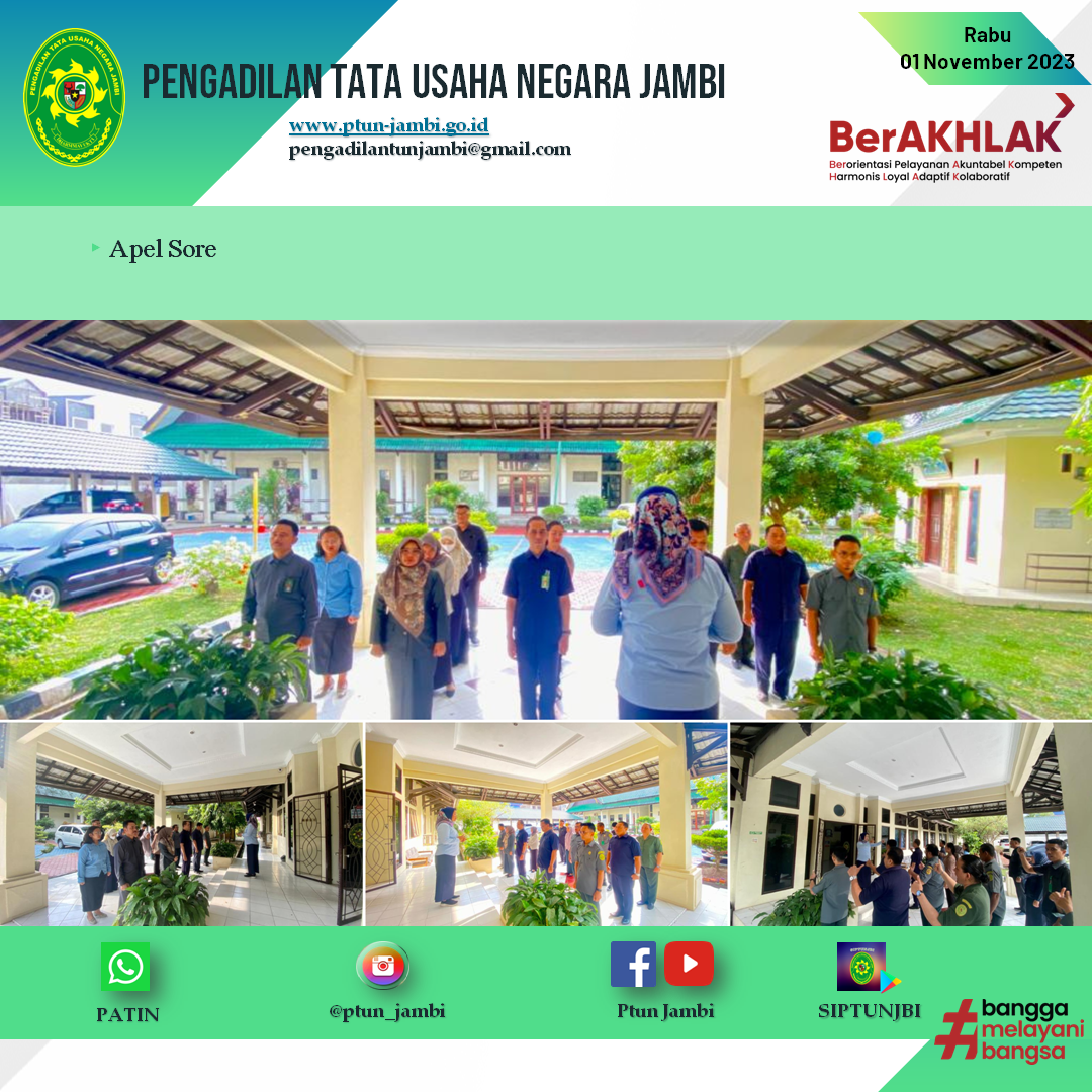 Apel Sore PTUN Jambi 01 November 2023