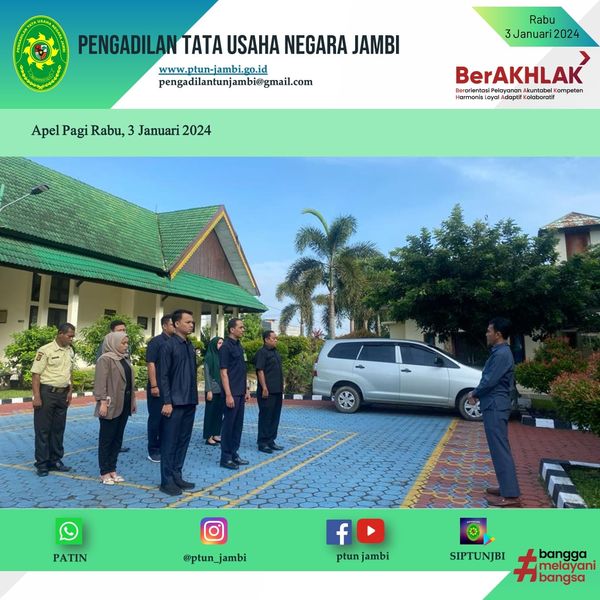 Apel Pagi PTUN Jambi 3 Januari 2024