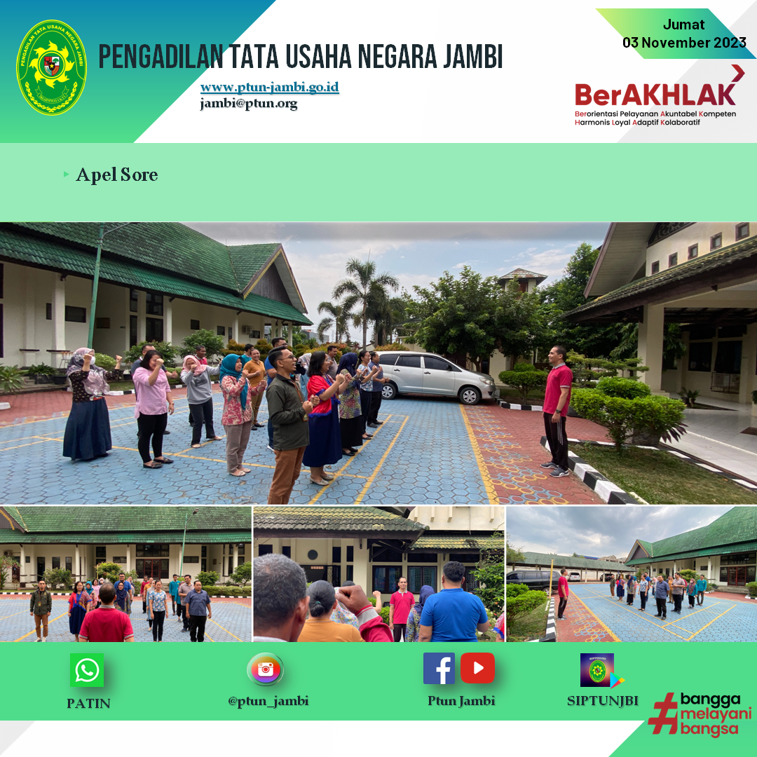 Apel Sore PTUN Jambi 03 November 2023