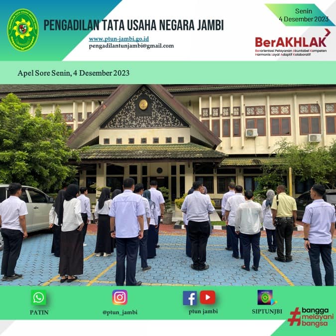 Apel Sore PTUN Jambi 04 Desember 2023