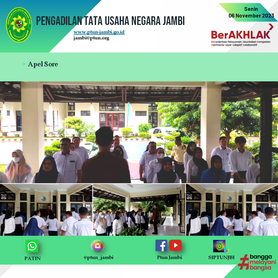 Apel Sore PTUN Jambi 06 November 2023