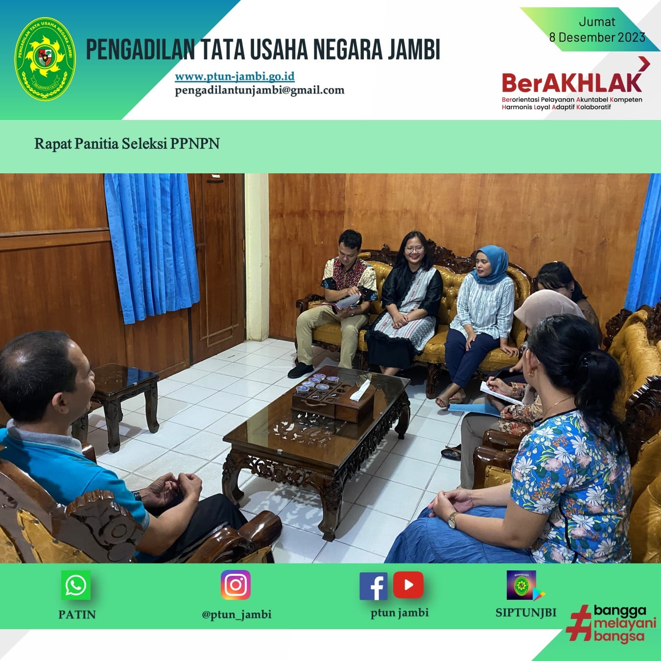 Rapat Panitia Seleksi PPNPN Membahas Mengenai Penundaan Jadwal Seleksi PPNPN
