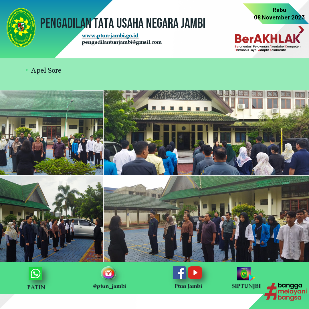 Apel Sore PTUN Jambi 08 November 2023