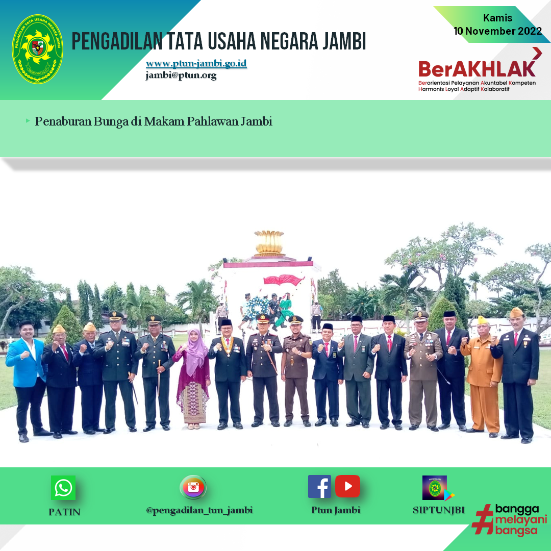 Kegiatan Tabur Bunga di Taman Makam Pahlawan Jambi