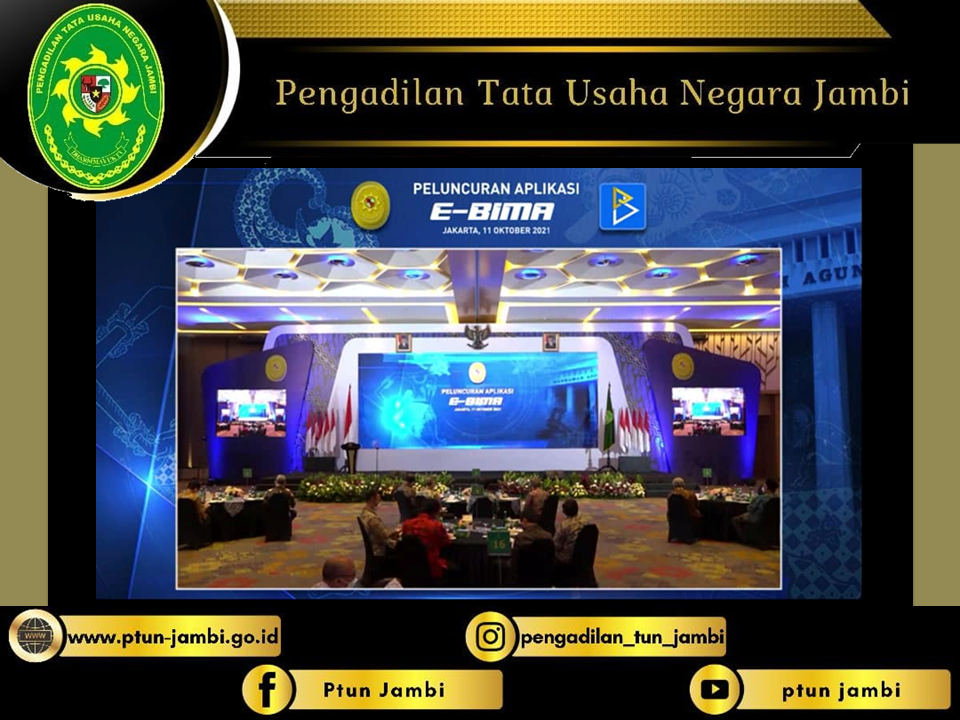 PTUN Jambi Mengikuti Acara Peluncuran Aplikasi E-BIMA Secara Daring