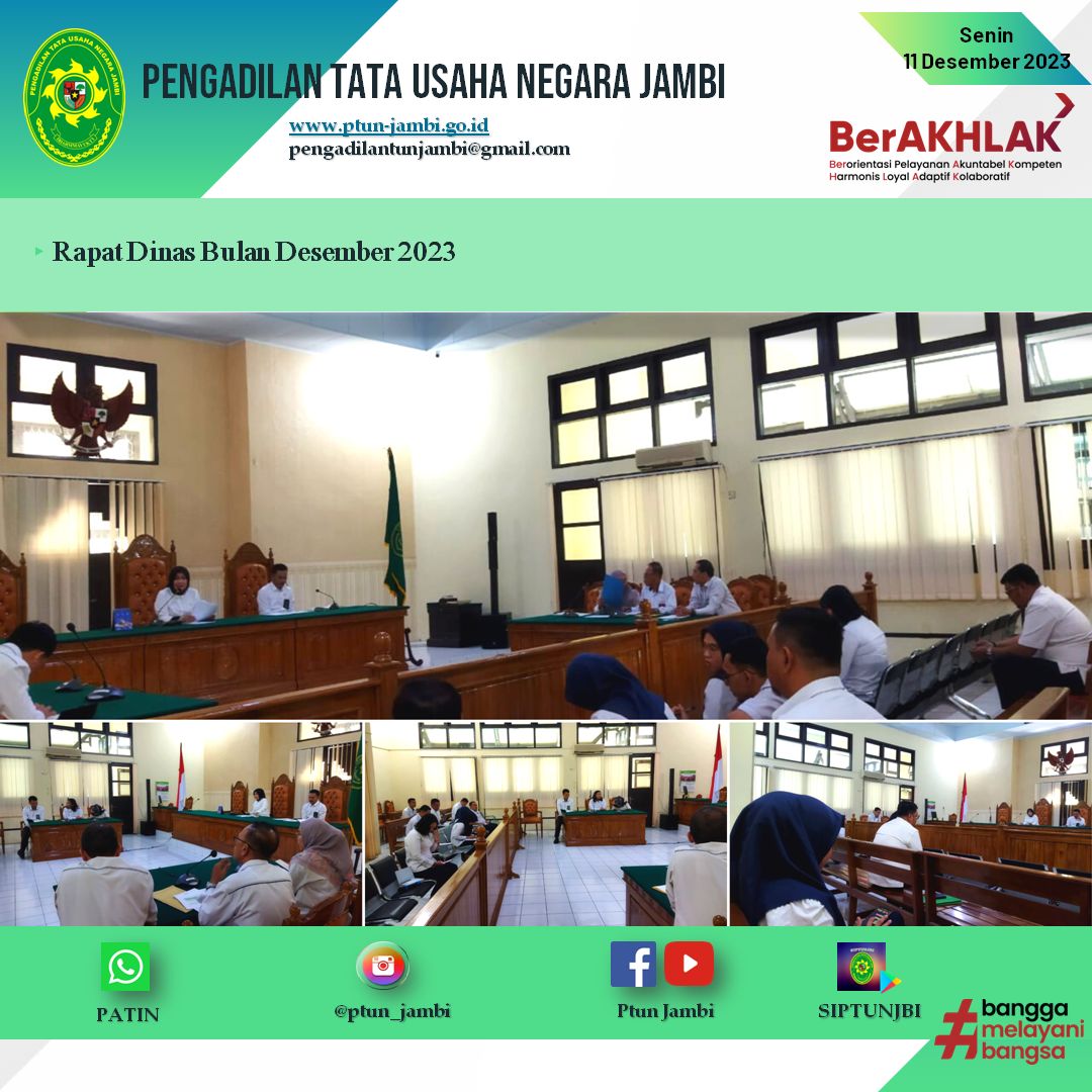 Rapat Dinas Bulan Desember 2023