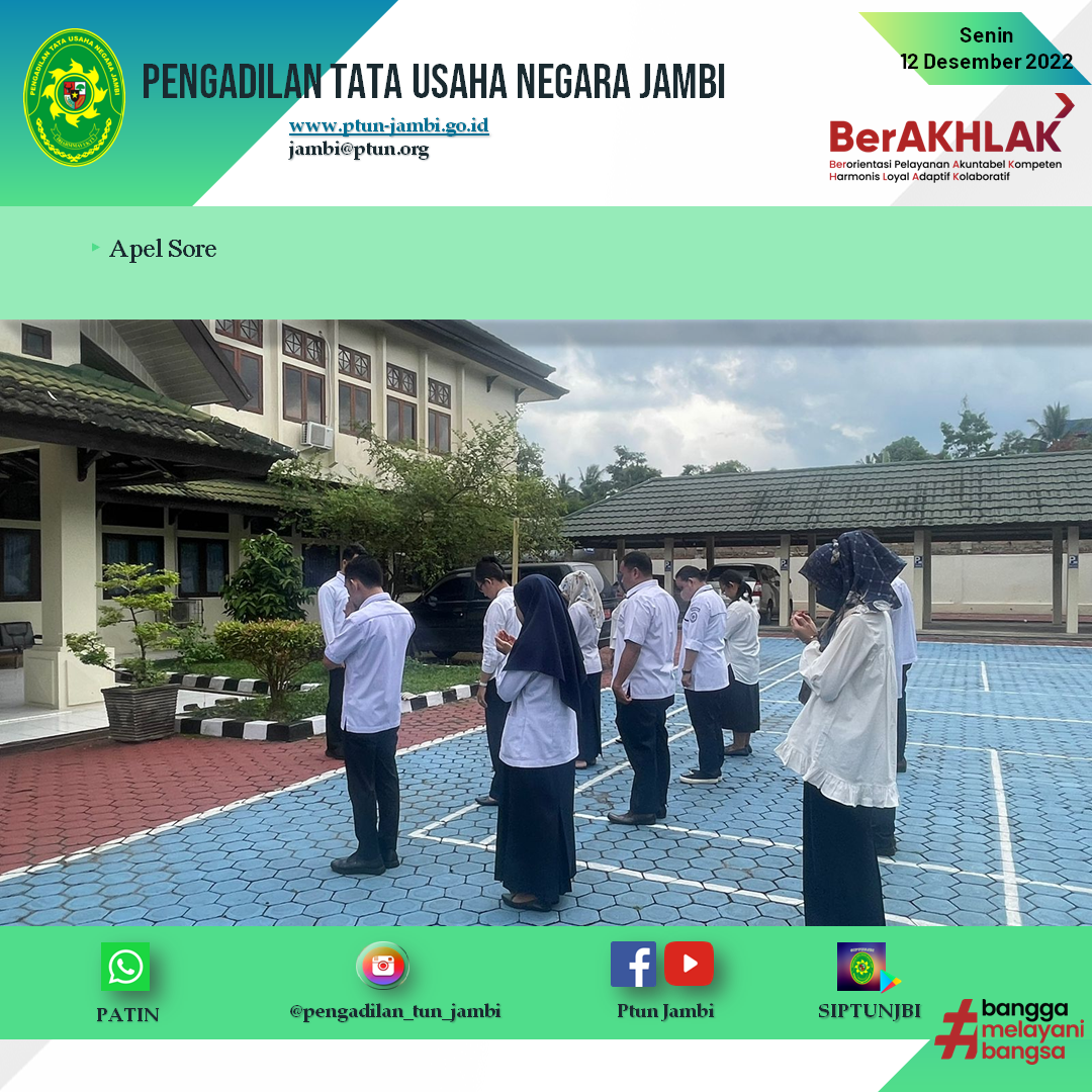 Apel Sore PTUN Jambi 12 Desember 2022