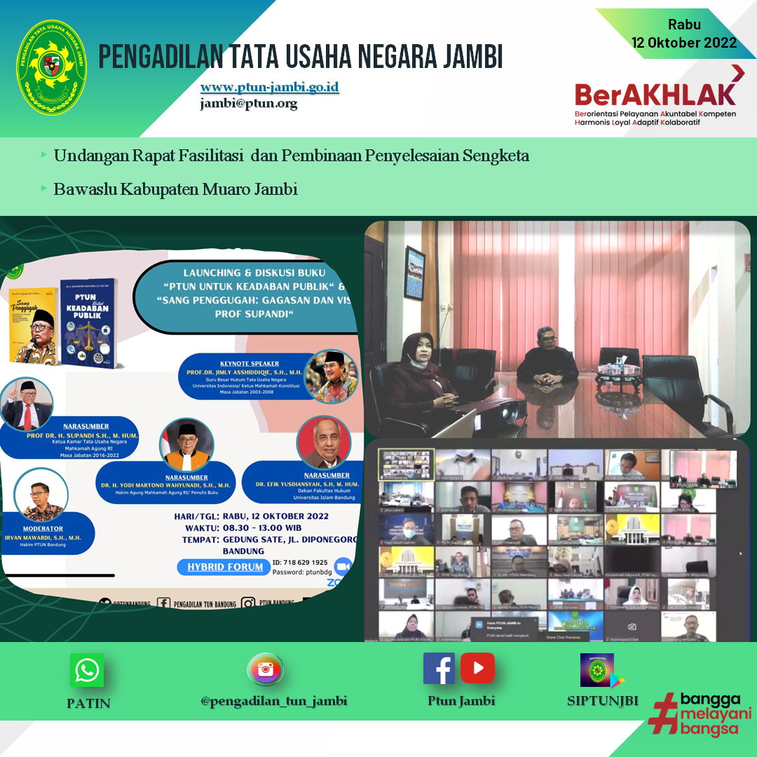 Kegiatan Virtual - Diskusi Reboan PTUN Bandung