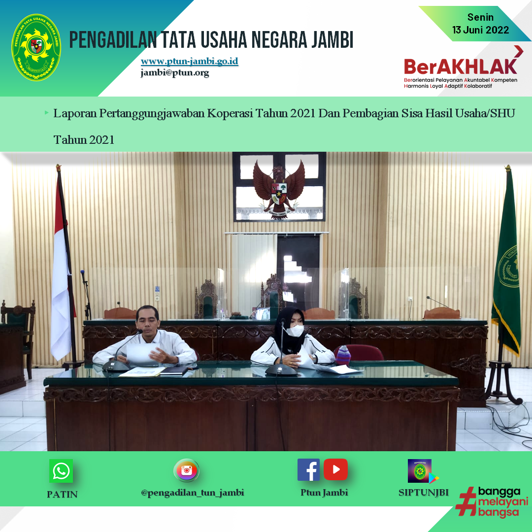 Rapat Laporan Pertanggungjawaban Koperasi Tahun 2021 dan Pembagian Sisa Hasil Usaha(SHU)