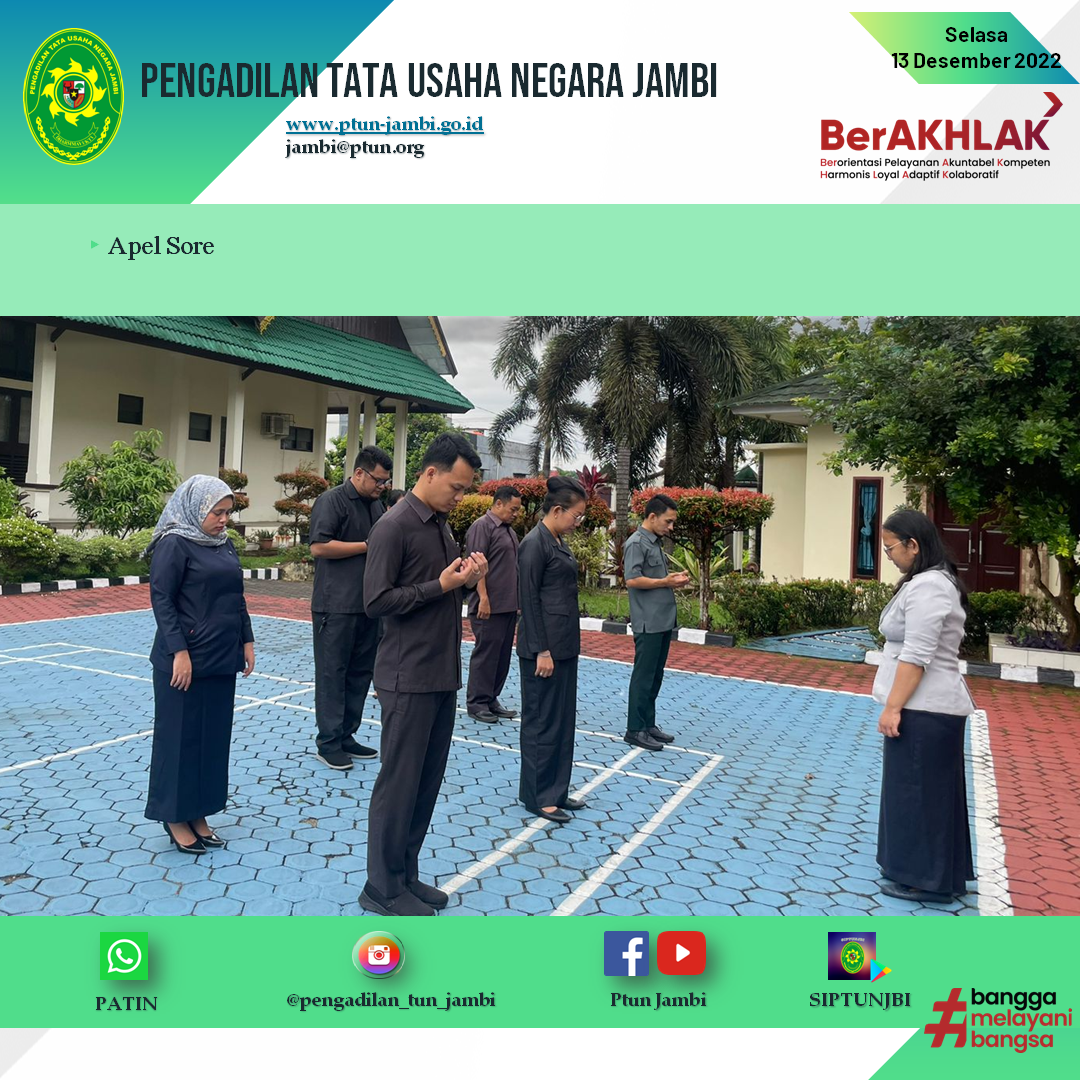Apel Sore PTUN Jambi 13 Desember 2022