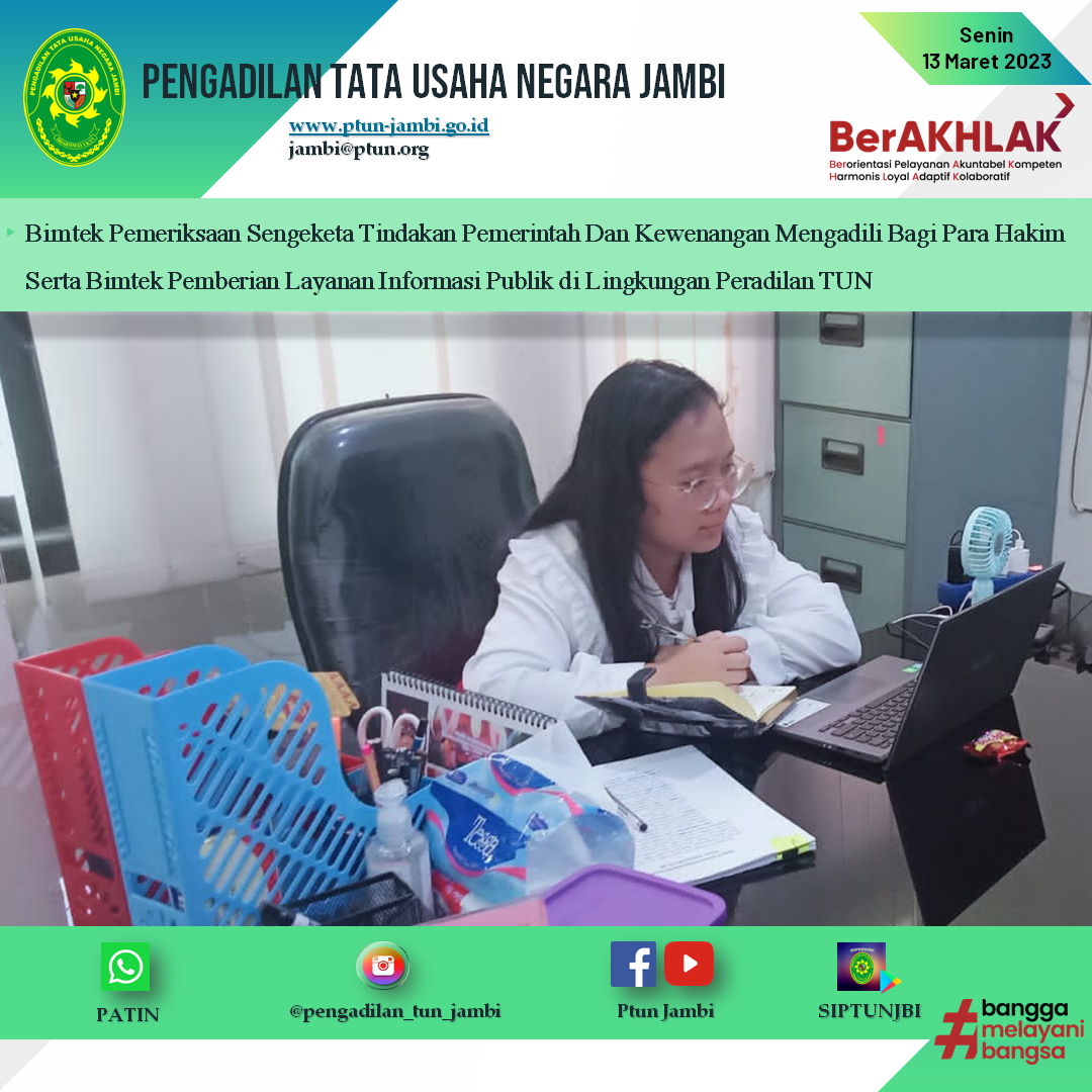 Bimtek Pemberian Layanan Informasi Publik di Lingkungan Peradilan TUN Hari Ke-1