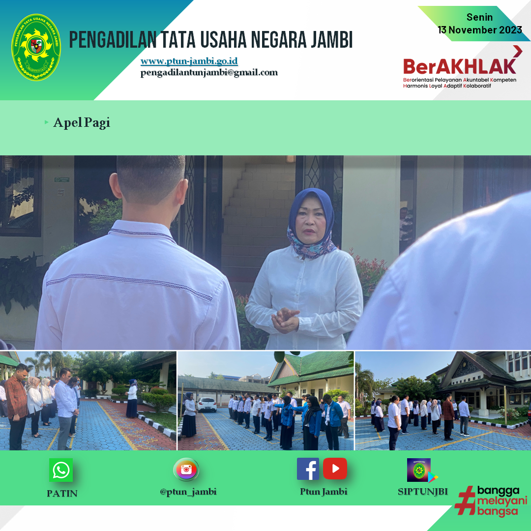 Apel Pagi PTUN Jambi 13 November 2023