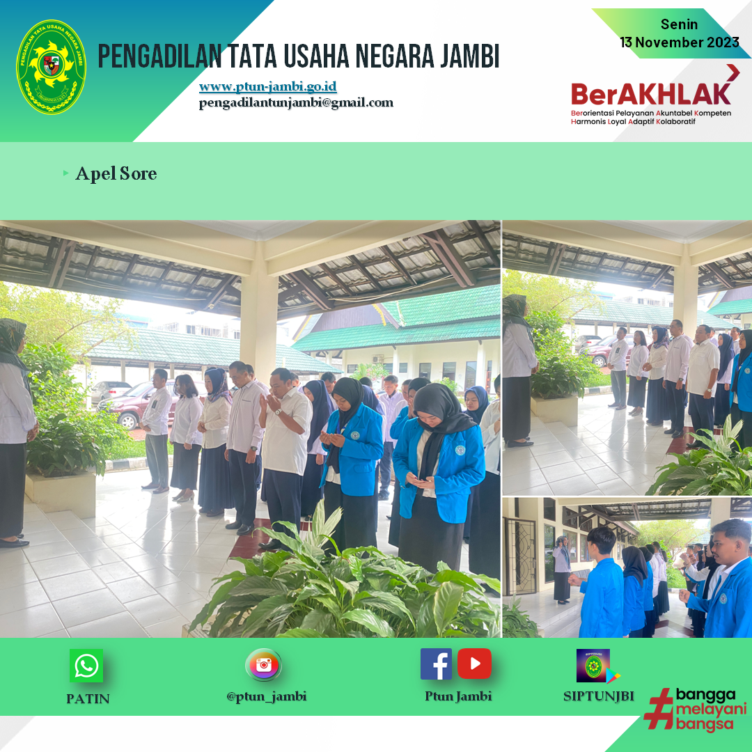 Apel Sore PTUN Jambi 13 November 2023