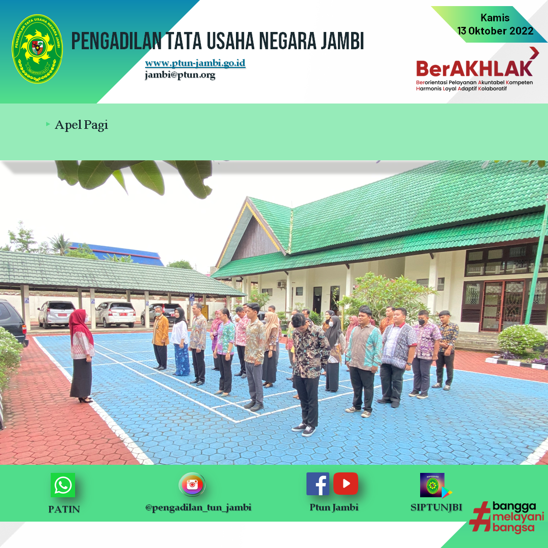 Apel Pagi PTUN Jambi 13 Oktober 2022
