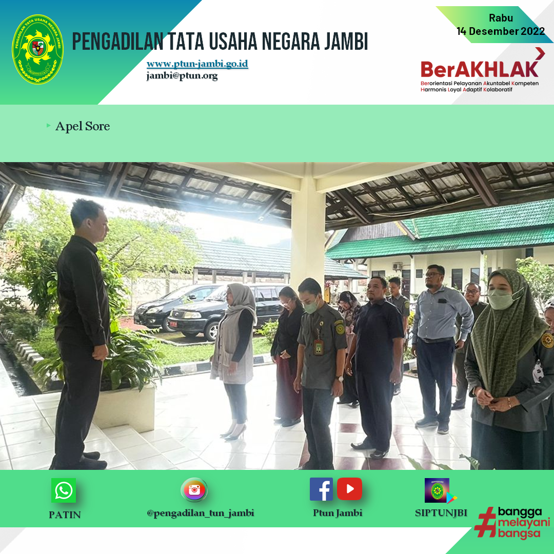 Apel Sore PTUN Jambi 14 Desember 2022