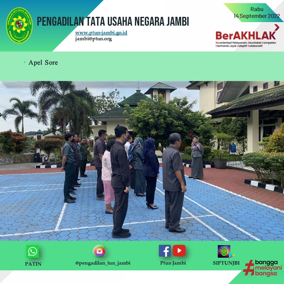 Apel Sore PTUN Jambi 14 September 2022