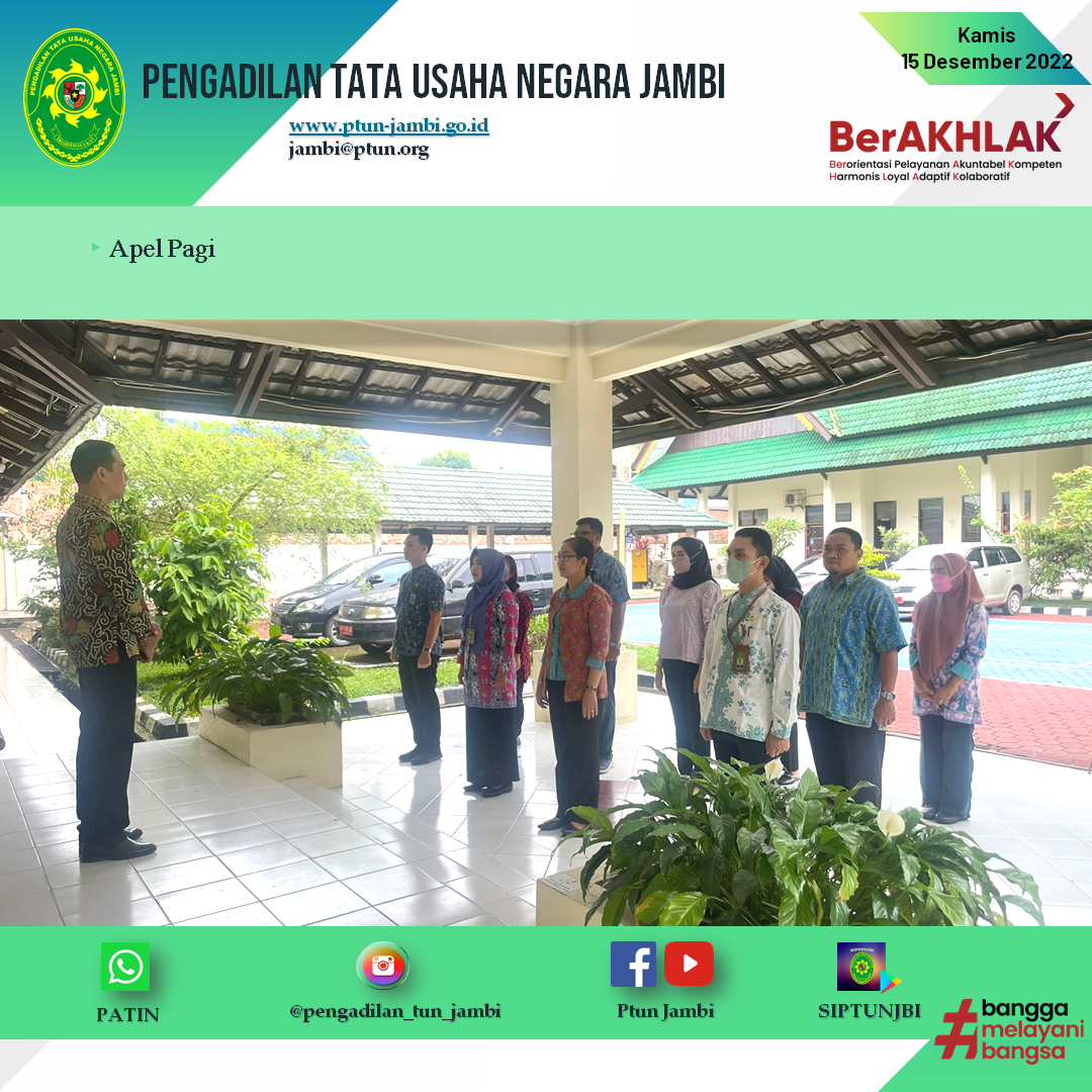 Apel Pagi PTUN Jambi 15 Desember 2022