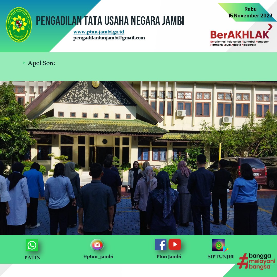 Apel Sore PTUN Jambi 15 November 2023