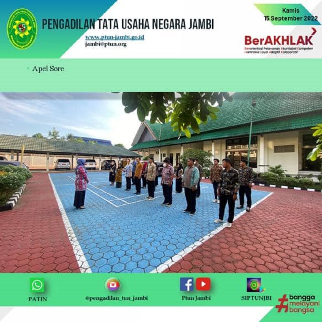 Apel Sore PTUN Jambi 15 September 2022