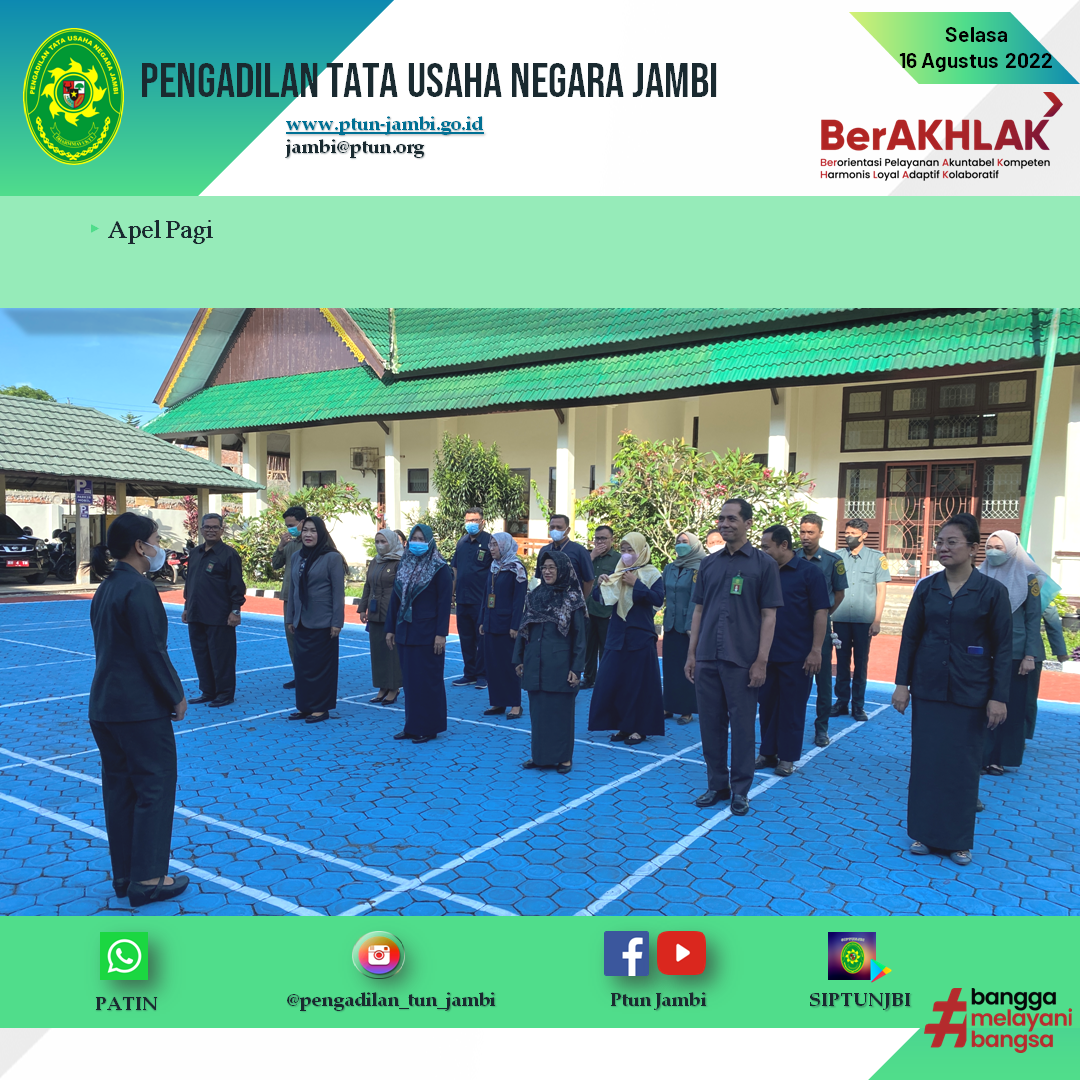 Apel Pagi PTUN Jambi 16 Agustus 2022