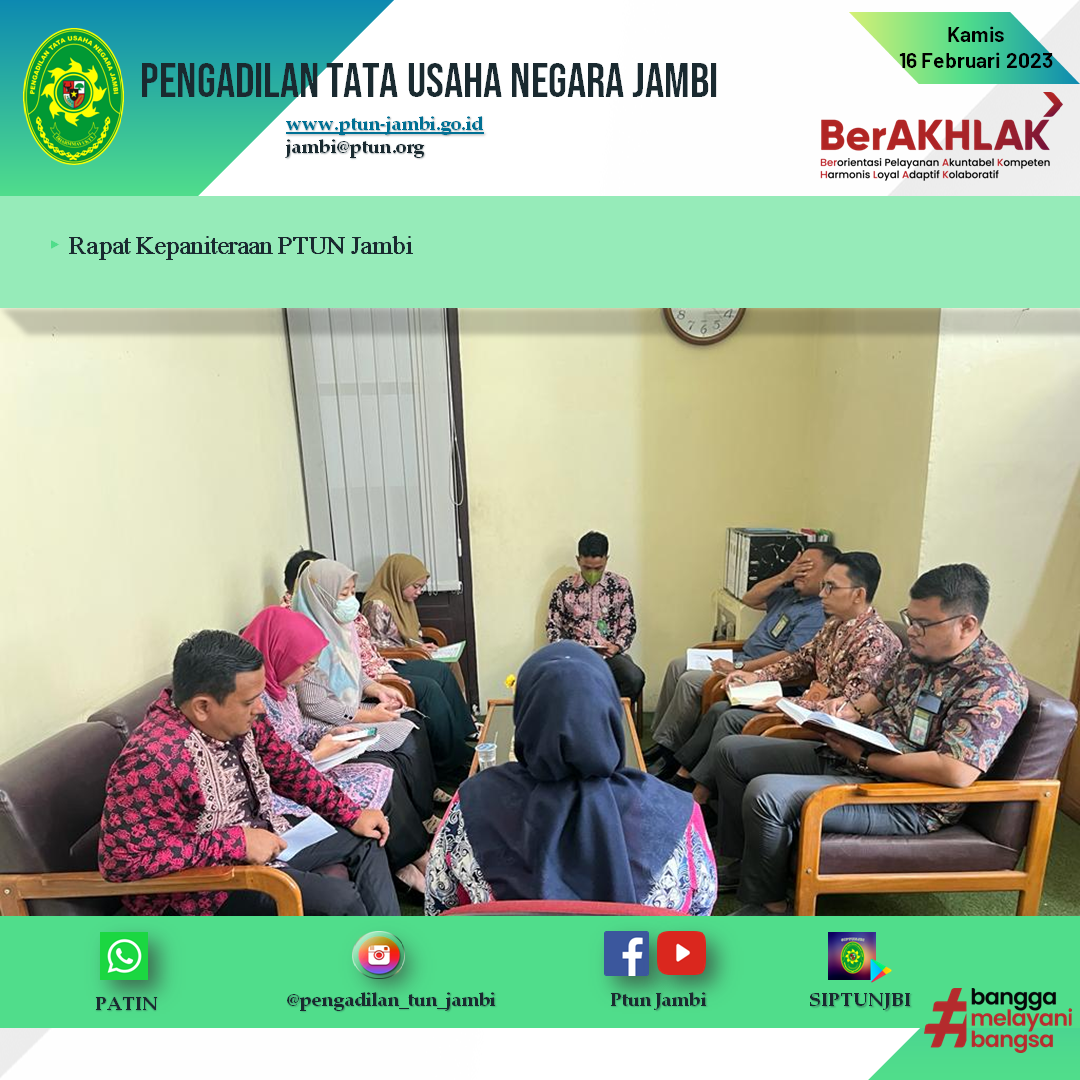Rapat Kepaniteraan PTUN Jambi