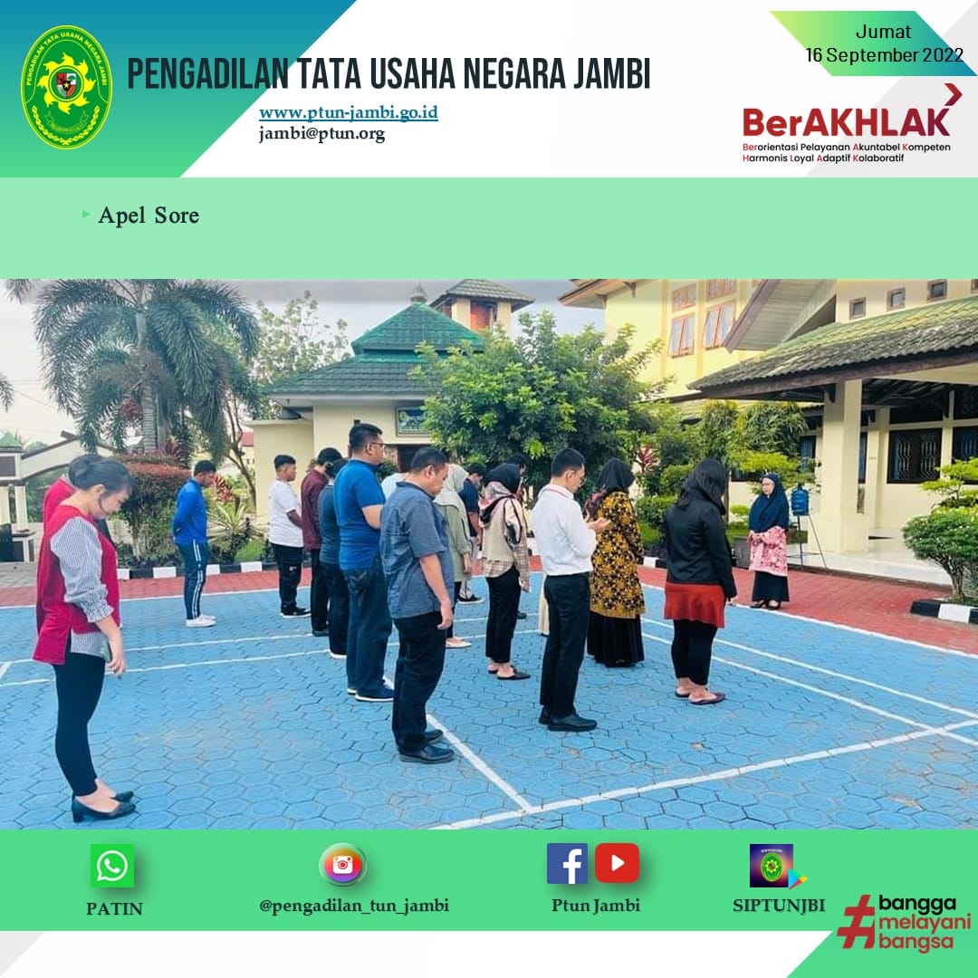Apel Sore PTUN Jambi 16 September 2022