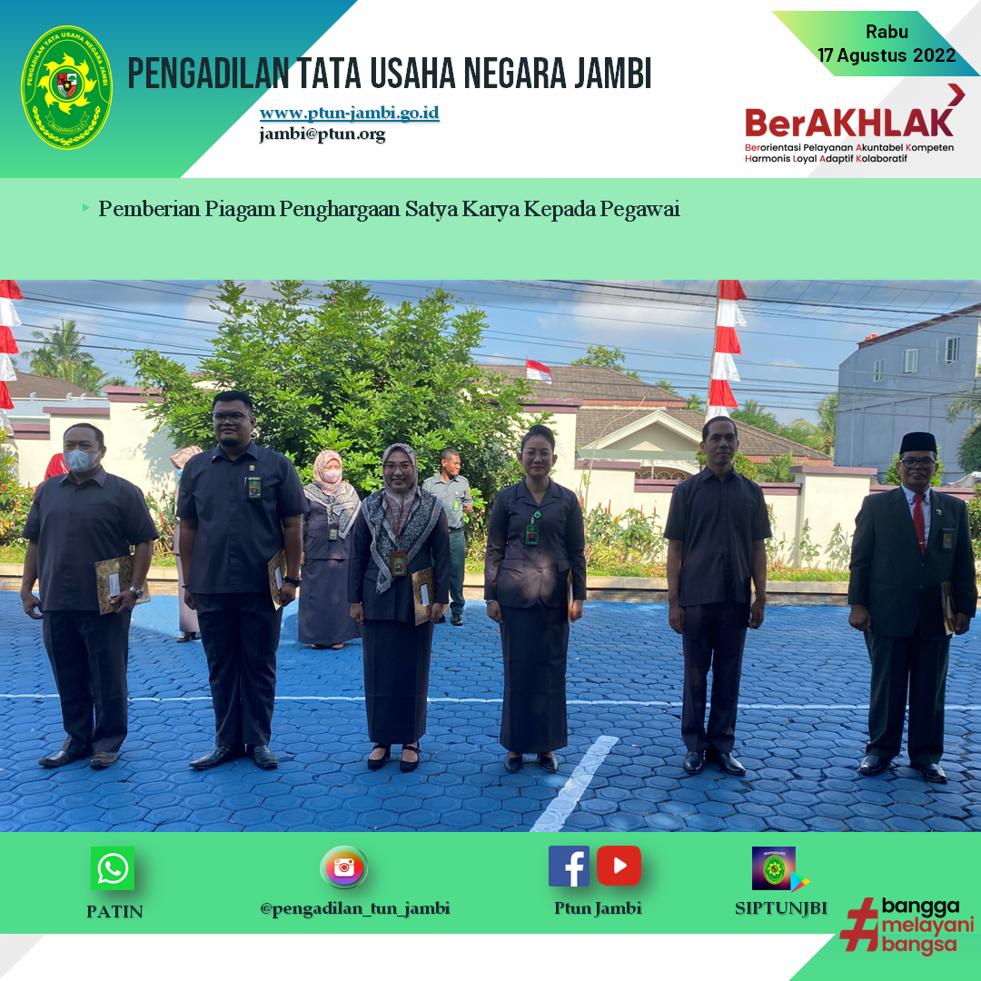 Penyerahan Piagam Satya Karya