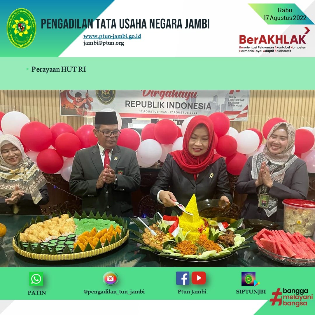 Perayaan HUT RI Ke-77 di Kantor PTUN Jambi
