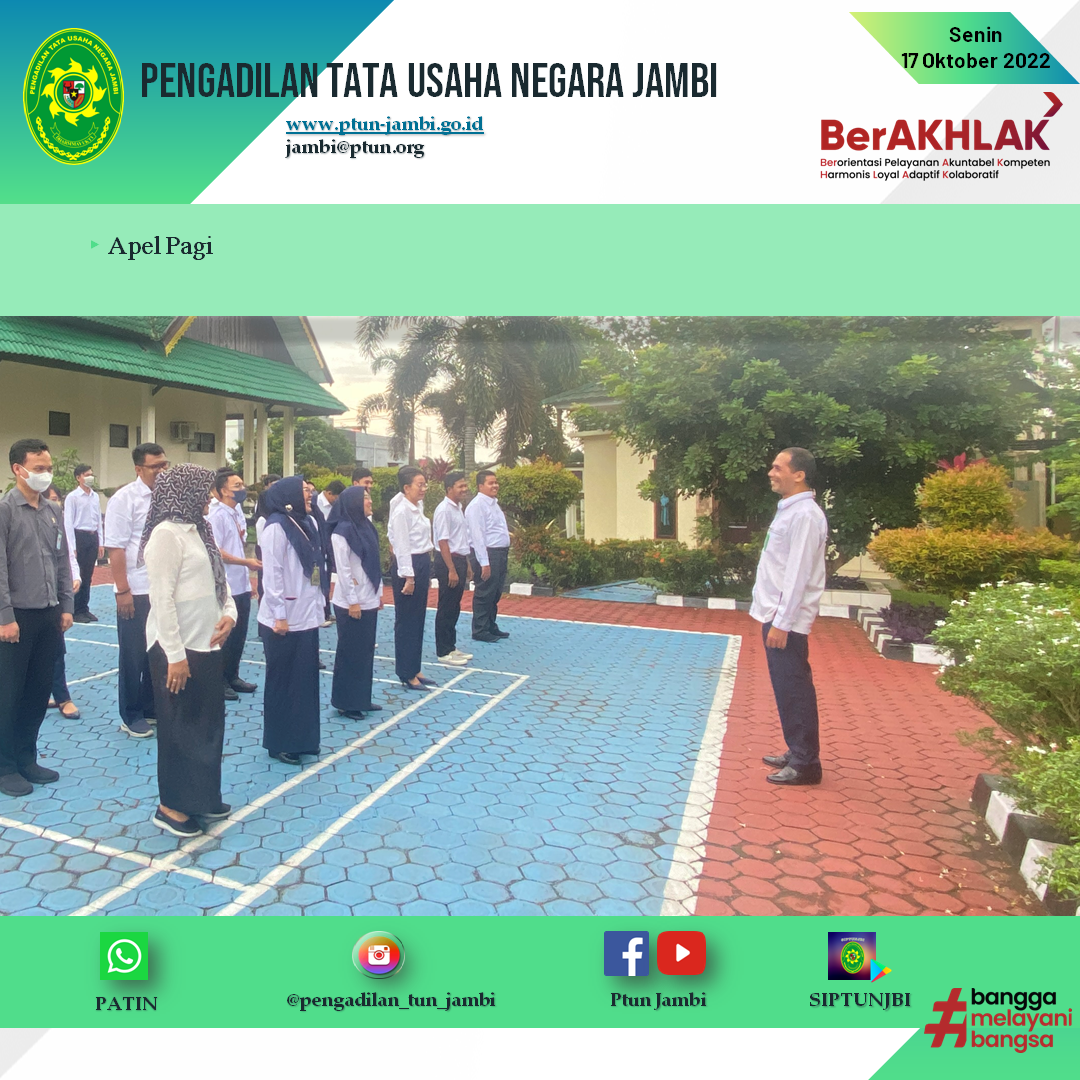 Apel Pagi PTUN Jambi 17 Oktober 2022