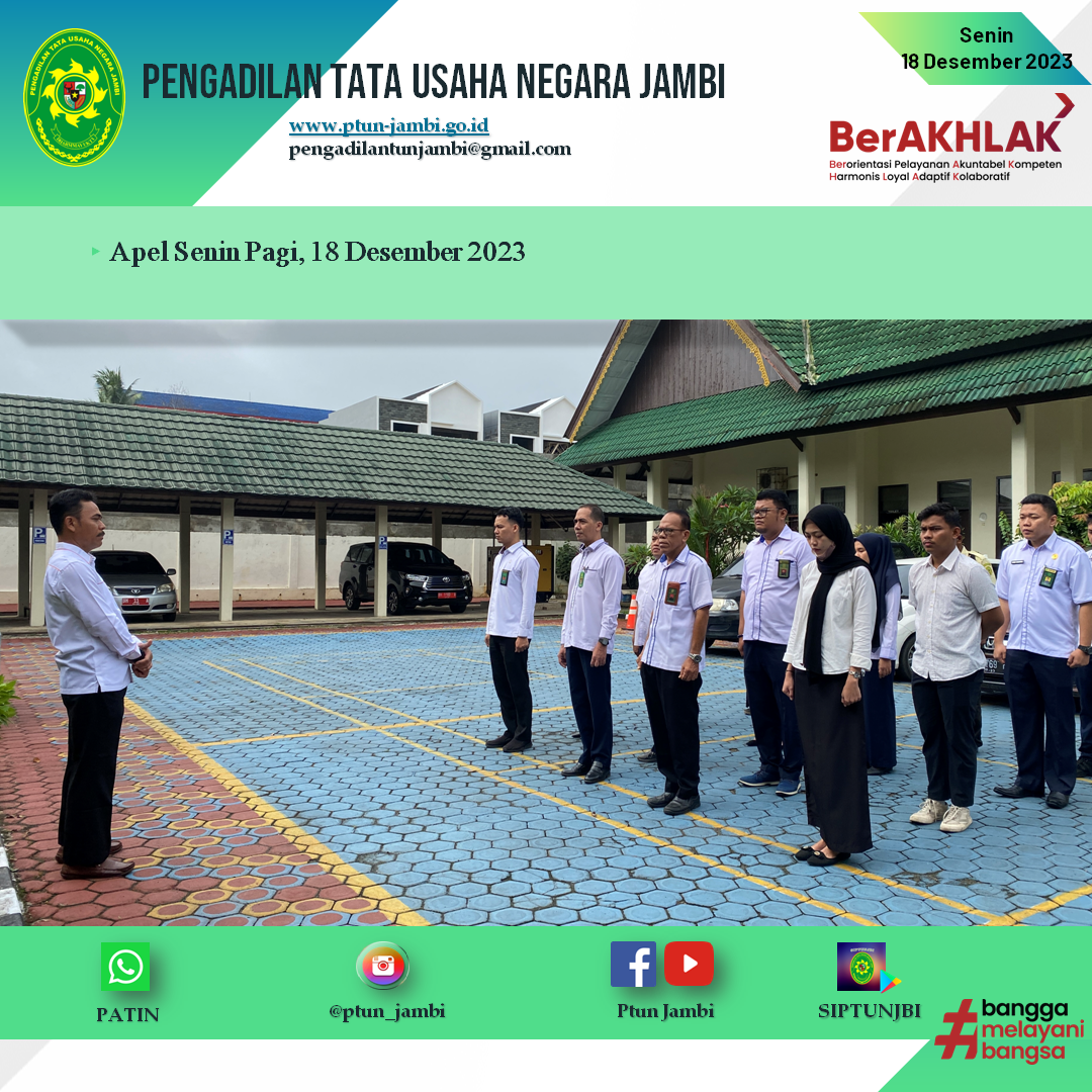 Apel Pagi PTUN Jambi 18 Desember 2023