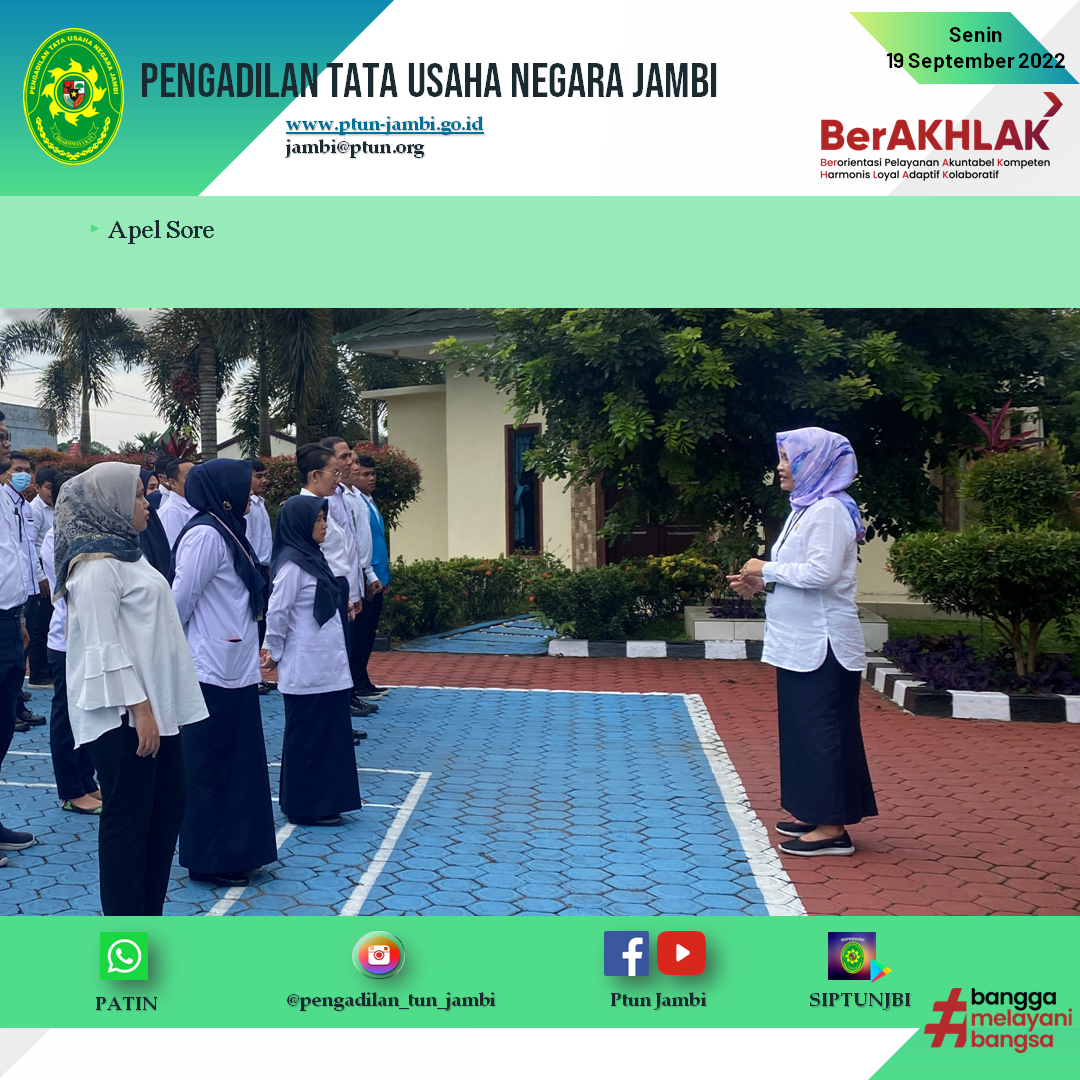Apel Sore PTUN Jambi 19 September 2022