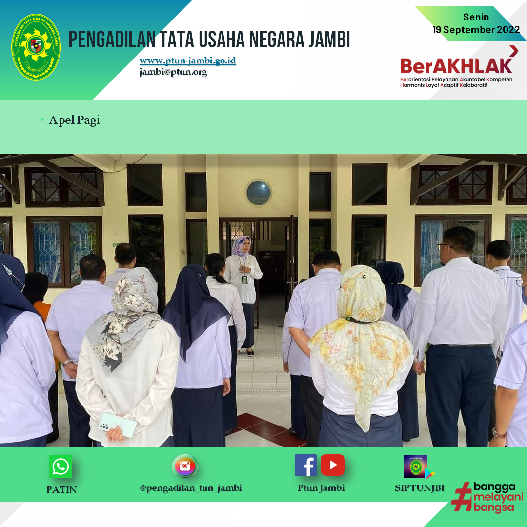 Apel Pagi PTUN Jambi 19 September 2022