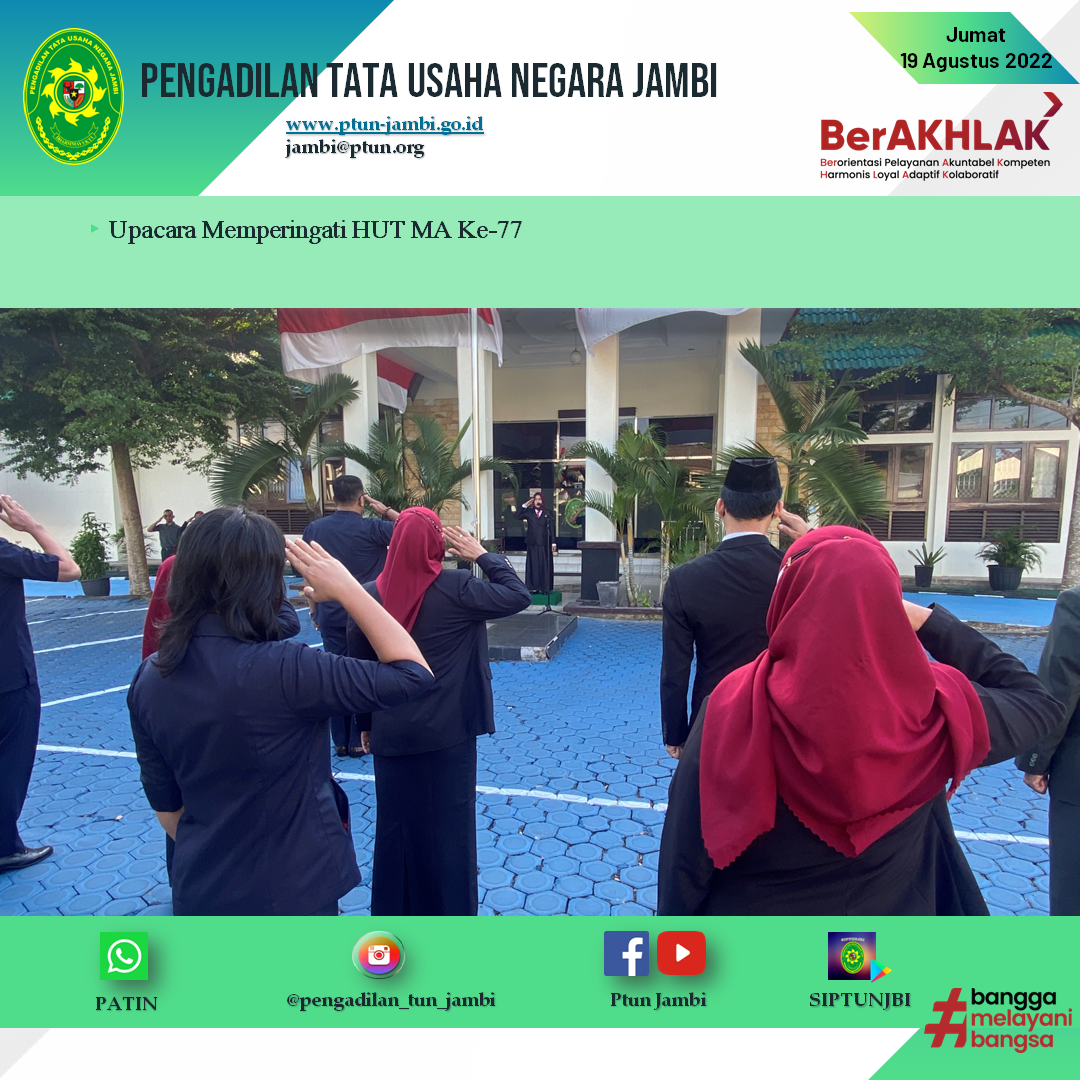 Upacara Memperingati Hari Ulang Tahun Mahkamah Agung RI Ke-77
