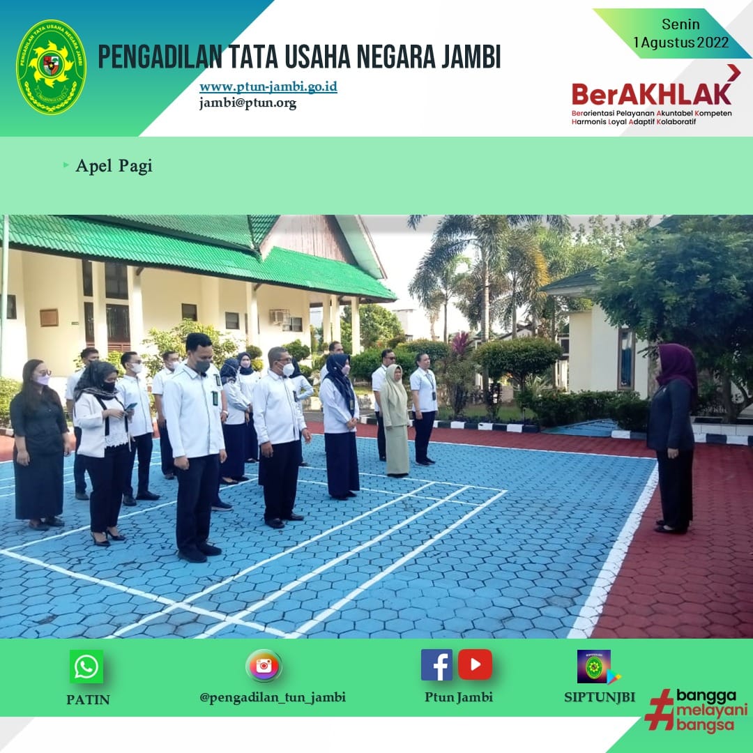 Apel Pagi PTUN Jambi 1 Agustus 2022