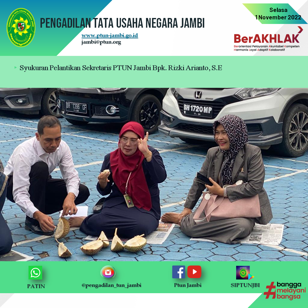 Syukuran Pelantikan Sekretaris PTUN Jambi