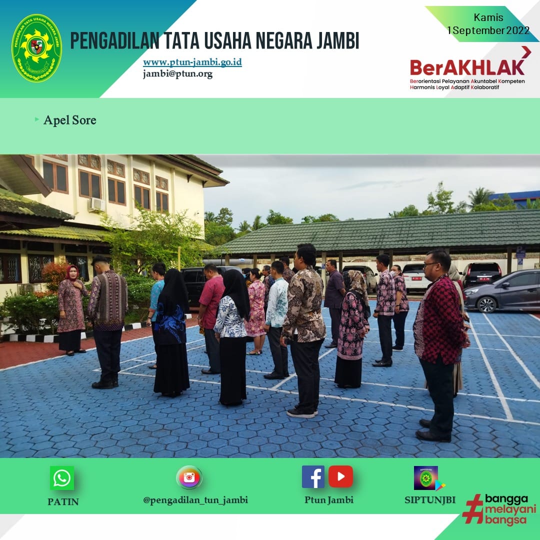 Apel Sore PTUN Jambi 1 September 2022