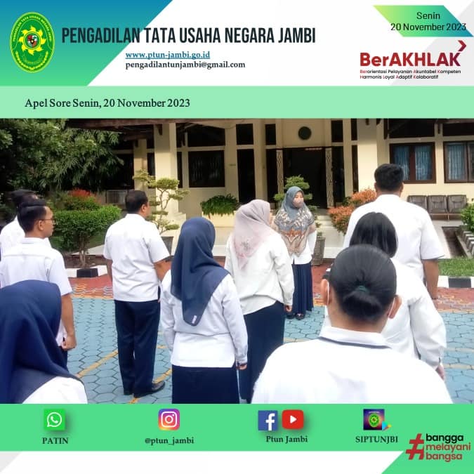 Apel Sore PTUN Jambi 20 November 2023