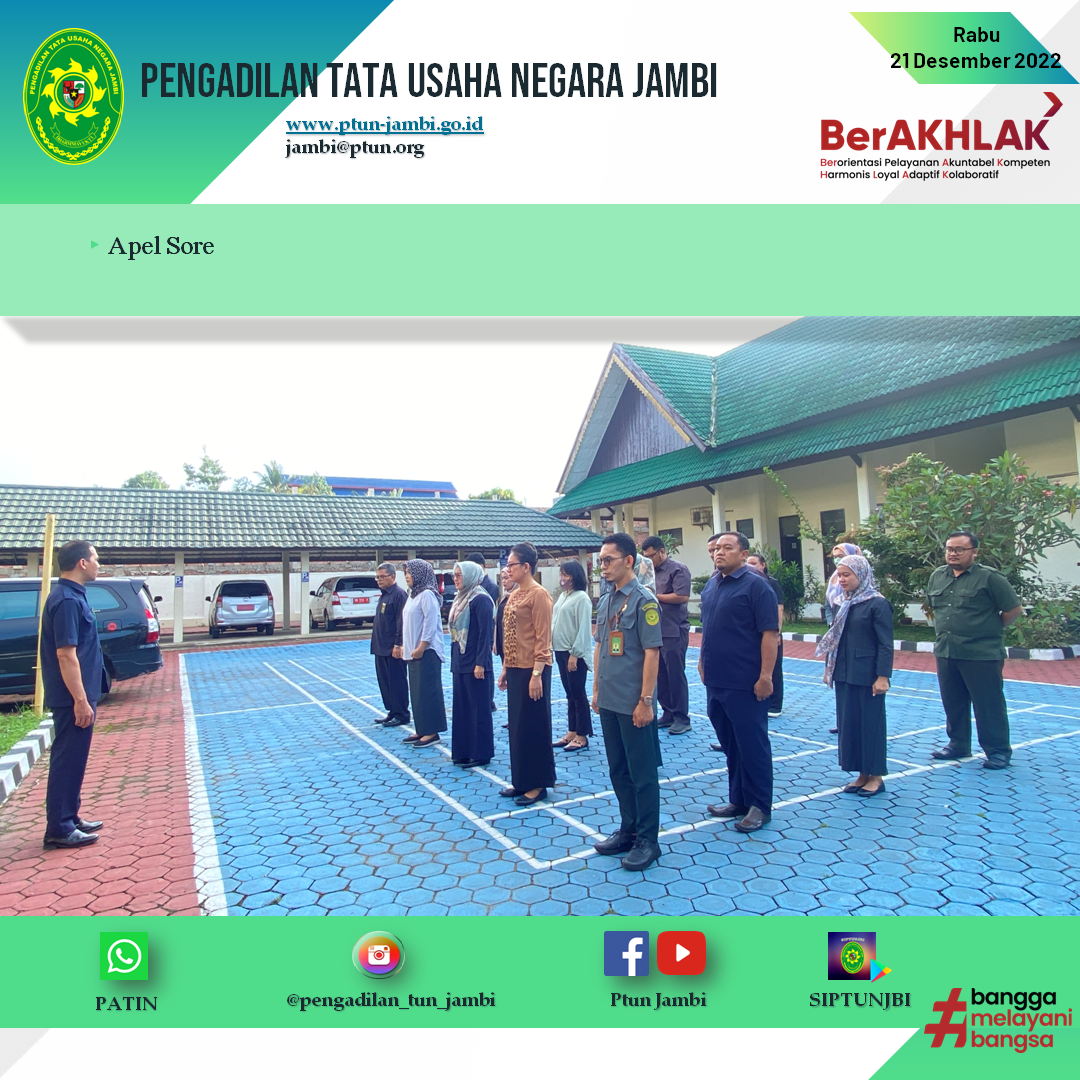 Apel Sore PTUN Jambi 21 Desember 2022
