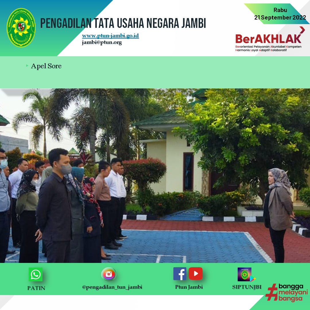 Apel Sore PTUN Jambi 21 September 2022