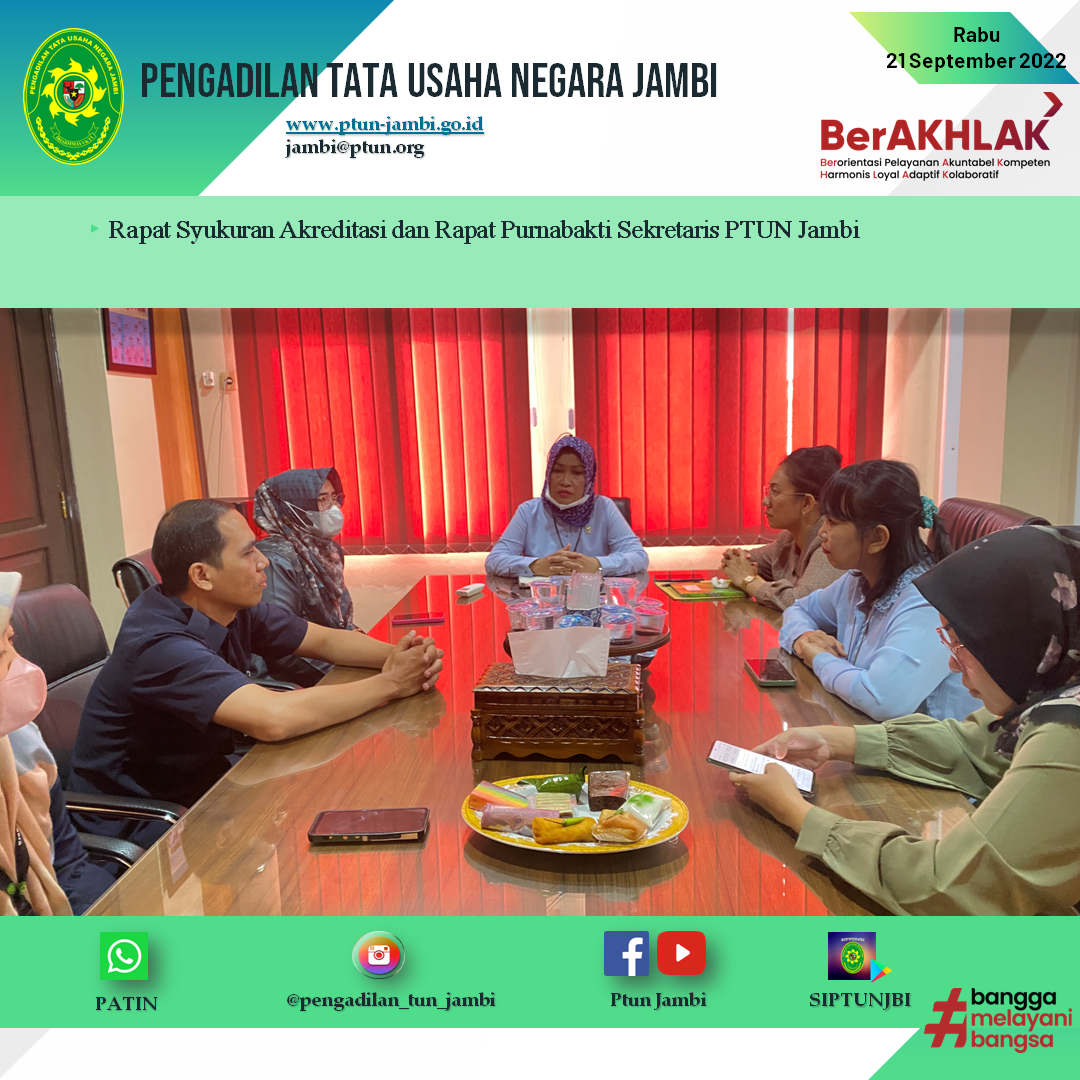 Rapat Syukuran Akreditasi dan Rapat Purnabakti Sekretaris