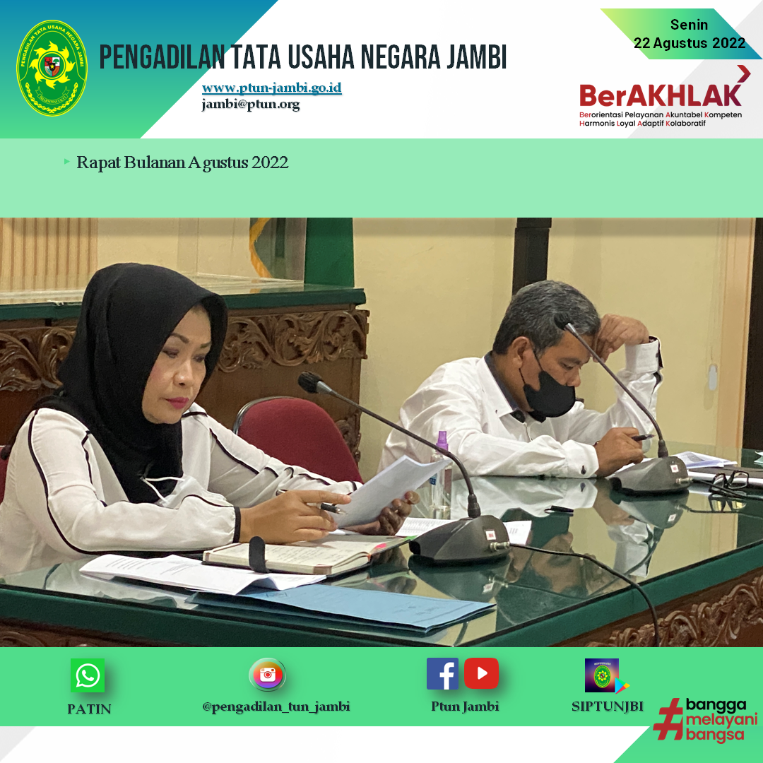 Rapat Bulanan Agustus Tahun 2022