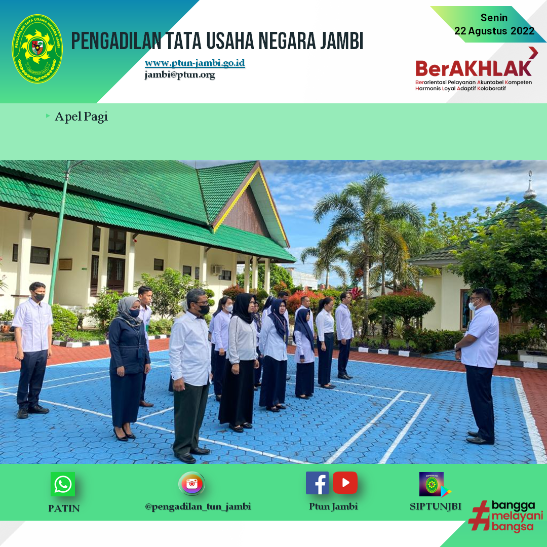 Apel Pagi PTUN Jambi 22 Agustus 2022