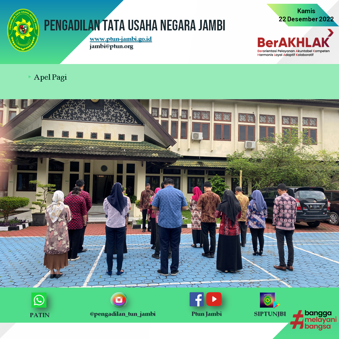 Apel Pagi PTUN Jambi 22 Desember 2022