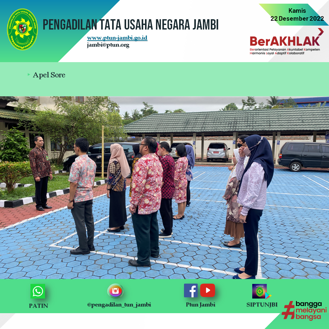 Apel Sore PTUN Jambi 22 Desember 2022