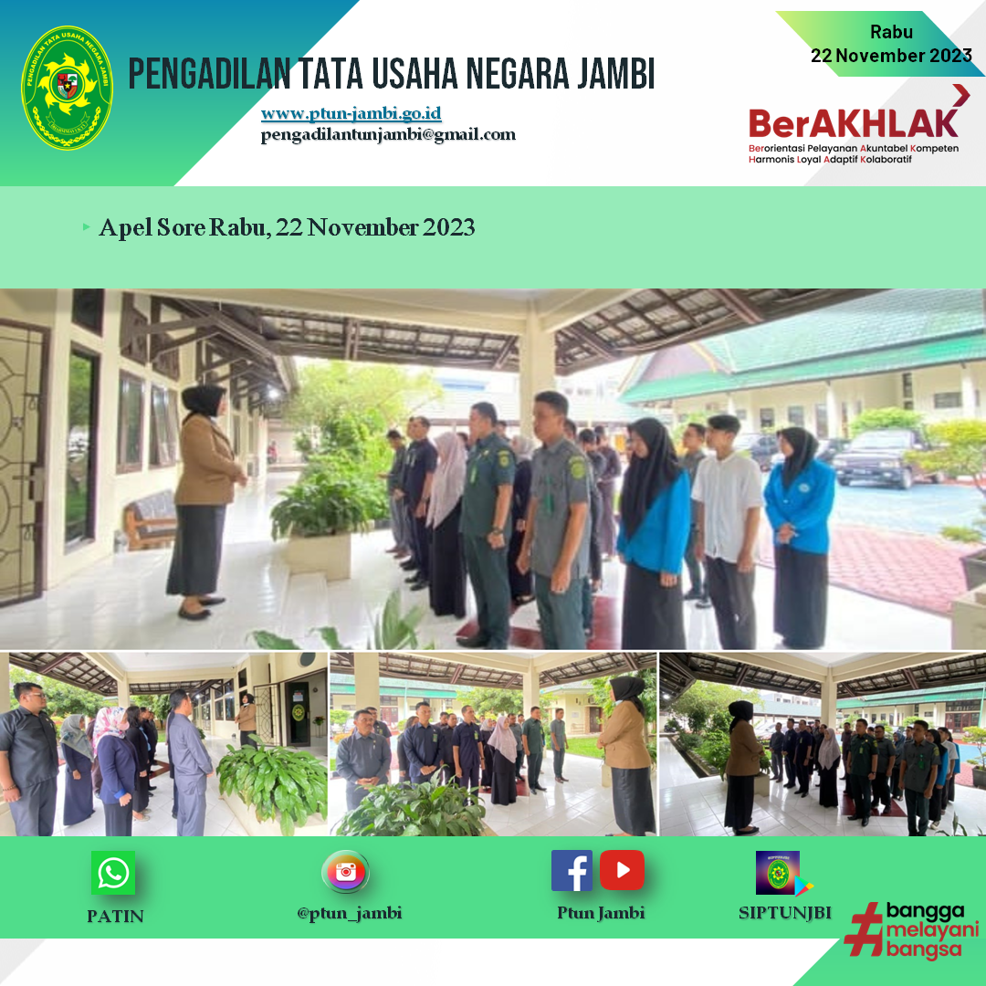 Apel Sore PTUN Jambi 22 November 2023