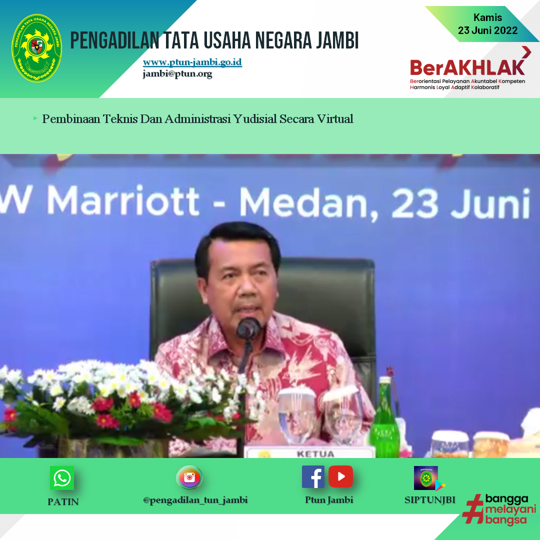Pembinaan Teknis Dan Administrasi Yudisial Secara Virtual