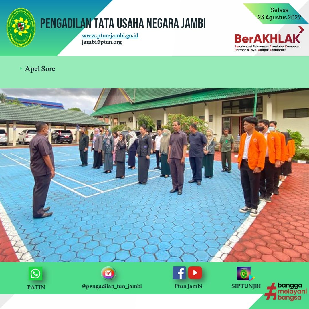 Apel Sore PTUN Jambi 23 Agustus 2022