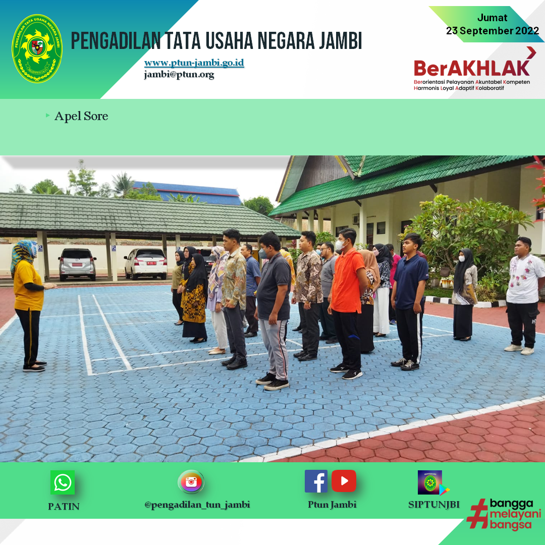 Apel Sore PTUN Jambi 23 September 2022