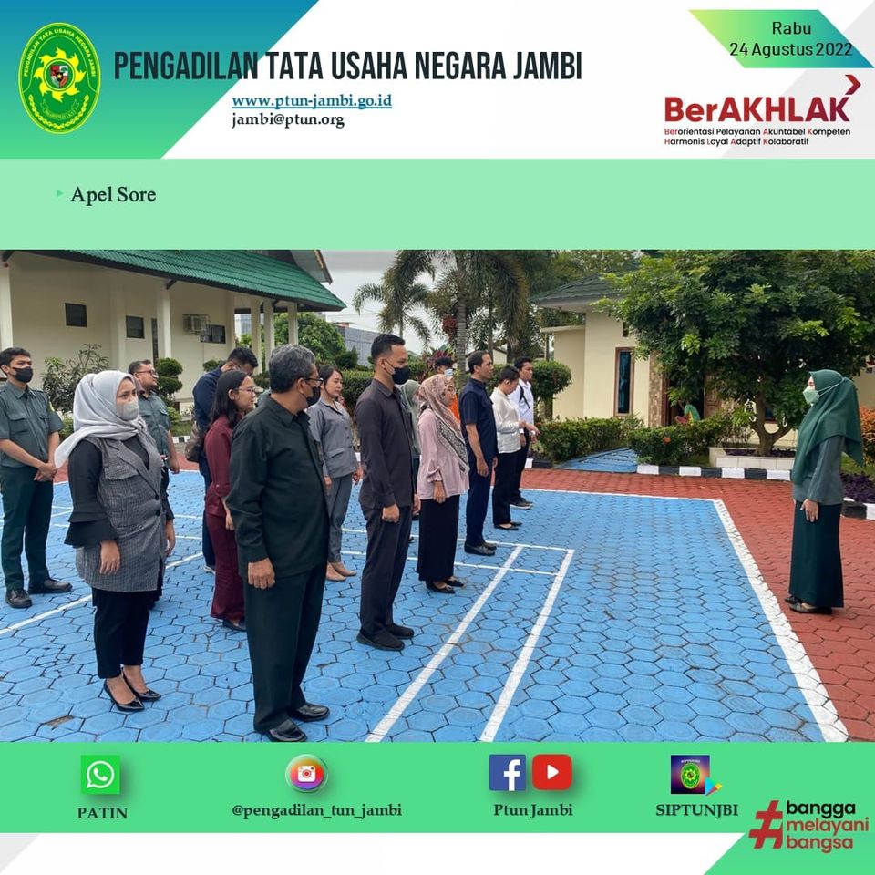 Apel Sore PTUN Jambi 24 Agustus 2022
