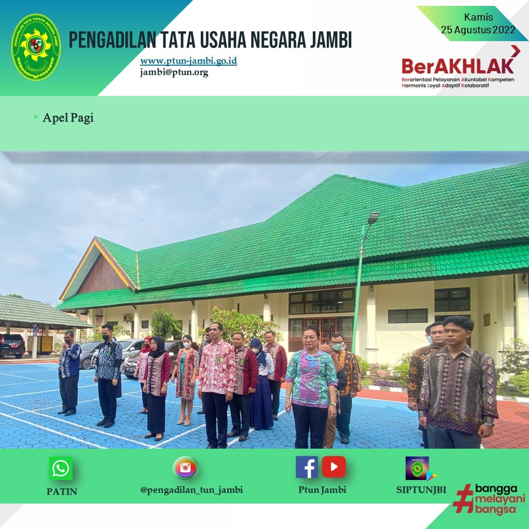 Apel Pagi PTUN Jambi 25 Agustus 2022